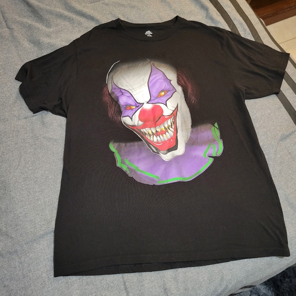 Clown Graphic Black T-Shirt Halloween Horror Clown Shirt